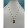 Gold Bubble Initial Necklace - D