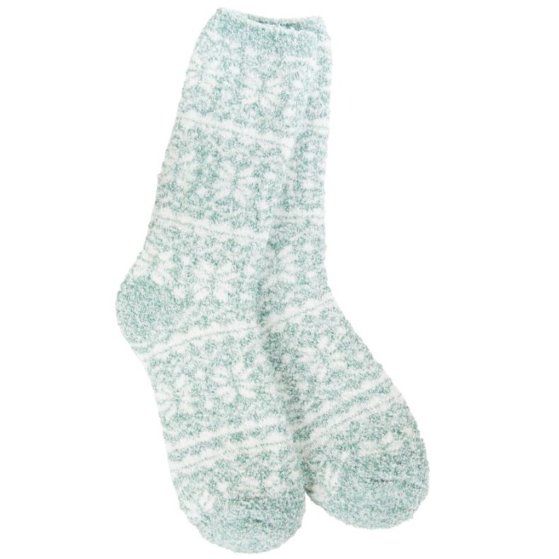 Winter Crew Sock - Fair Isle Green