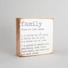 Rustic Square Block - Family Definition