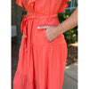 Grace and Lace Ruffle Summer Dress - Papaya - FINAL SALE