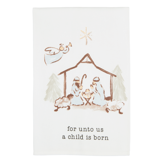 For Unto Us A Child Is Born Towel