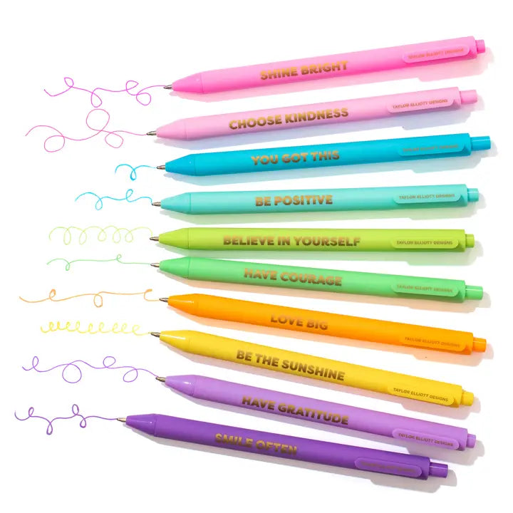 Colored Gel Pen Set - Motivational