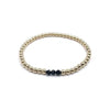 Gemma Bracelet in Black - Gold