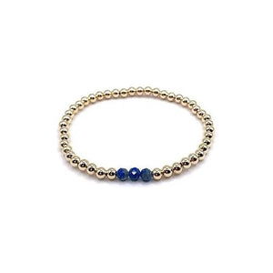 Gemma Bracelet in Royal Blue - Gold