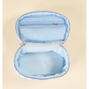 Glam & Go Quilted Cosmetic Bag - Petal Parade Blue