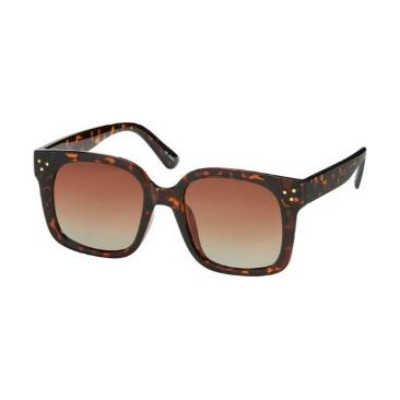 Glam Square Polarized Sunglasses - Tortoise Frames/Brown Lenses