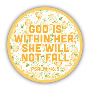 God Is Within Her Sticker