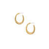 Beveled Hoop Earrings - Gold