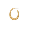 Beveled Hoop Earrings - Gold