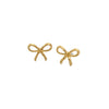 Bow Stud Earrings - Gold