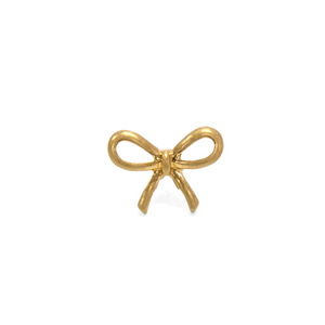 Bow Stud Earrings - Gold