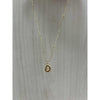 Gold Bubble Initial Necklace - D