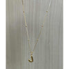 Gold Bubble Initial Necklace - J
