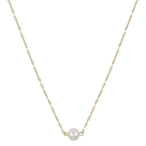 Gold Chain With Freshwater Pearl Necklace