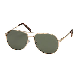 Weekend Square Aviator Sunglasses - Gold Frame/Green Lense