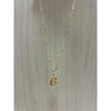 Gold Bubble Initial Necklace - B