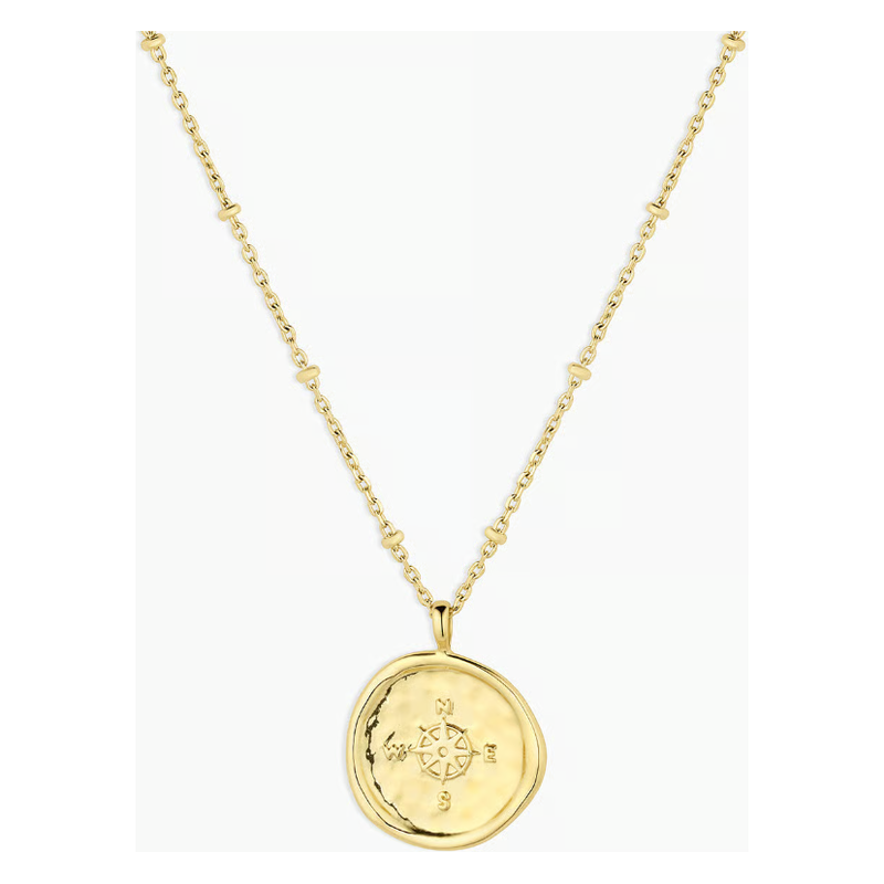 gorjana Compass Coin Necklace - Gold