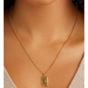 gorjana Griffin Dog Tag Necklace - Gold