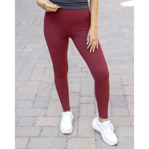 Grace and Lace Best Squat Proof Pocket Leggings - Port