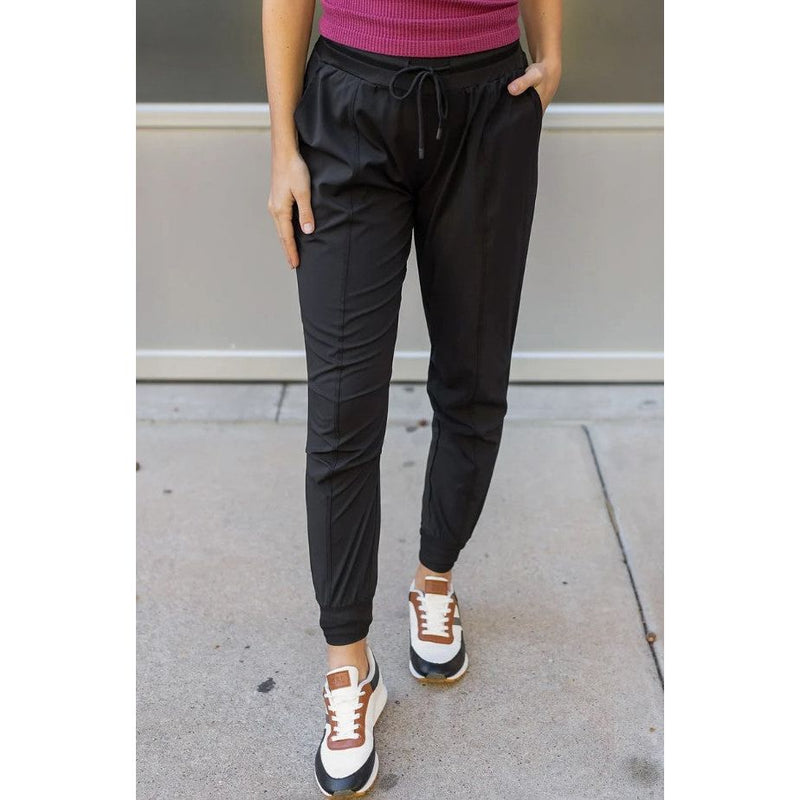 Grace and Lace Active Jogger Pants - Black