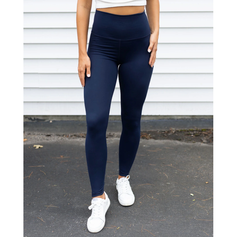 Grace and Lace Best Squat Proof Leggings - Navy – Bless Your Heart