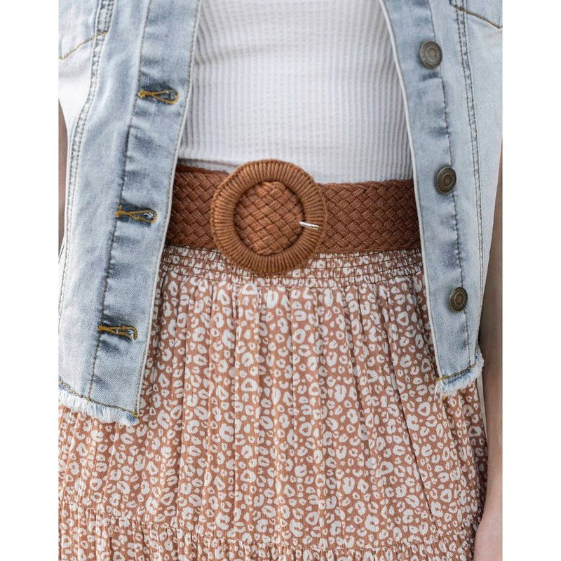 Grace and Lace Circle Rope Belt - Brown