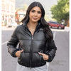 Grace and Lace Butter Faux Leather Puffer Jacket/Vest - Black