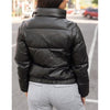 Grace and Lace Butter Faux Leather Puffer Jacket/Vest - Black