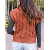 Grace and Lace Cabled Knit Sweater Vest - Cider