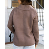 Grace and Lace Cinder Collared Sweater - Cappuccino