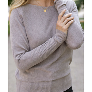 Grace and Lace Cozy & Classic Sweater - Almondine