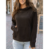 Grace and Lace Corded Pullover Hoodie - Java