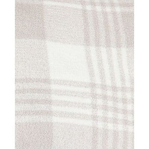 Grace and Lace Cozy Cloud Blanket - Neutral Plaid