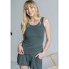 Grace and Lace Essential Ribbed Fitted Tank - Forest