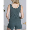 Grace and Lace Essential Ribbed Fitted Tank - Forest