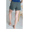 Grace and Lace Essential Ribbed Lounge Sleep Shorts - Forest