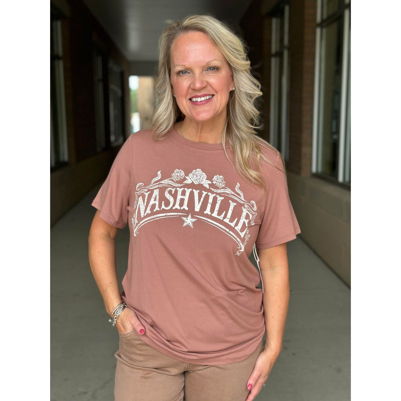 Grace and Lace Girlfriend Fit Graphic Tee - Nashville