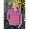 Grace and Lace Hideaway Thermal Pullover - Washed Berry