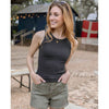 Grace and Lace High Neck Heathered Charcoal Brami Tank - Heathered Charcoal