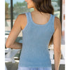 Grace and Lace Hip Length Brami Tank - Washed Sky