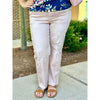 Grace and Lace Mel's Fave Distressed Cropped Straight Leg Colored Denim - Blush