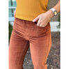 Grace and Lace Mel's Fave Straight Leg Corduroy Pants - Brown
