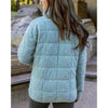 Grace and Lace Mineral Washed Quilted Jacket - Icy Blue