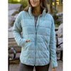 Grace and Lace Mineral Washed Quilted Jacket - Icy Blue