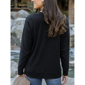 Grace and Lace Original Essentials Long Sleeve Tee - Black