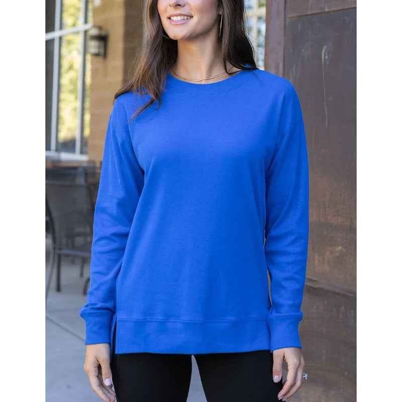 Grace and Lace Original Essentials Long Sleeve Tee - Cobalt