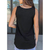Grace and Lace Perfect Pocket Scoop Neck Tank - Black