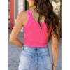 Grace and Lace Scoop Neck Brami - Hot Pink