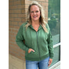 Grace and Lace Signature Soft Zip Up Hoodie - Hedge Green