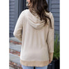 Grace and Lace Slouchy Hooded Tunic - Fawn Beige